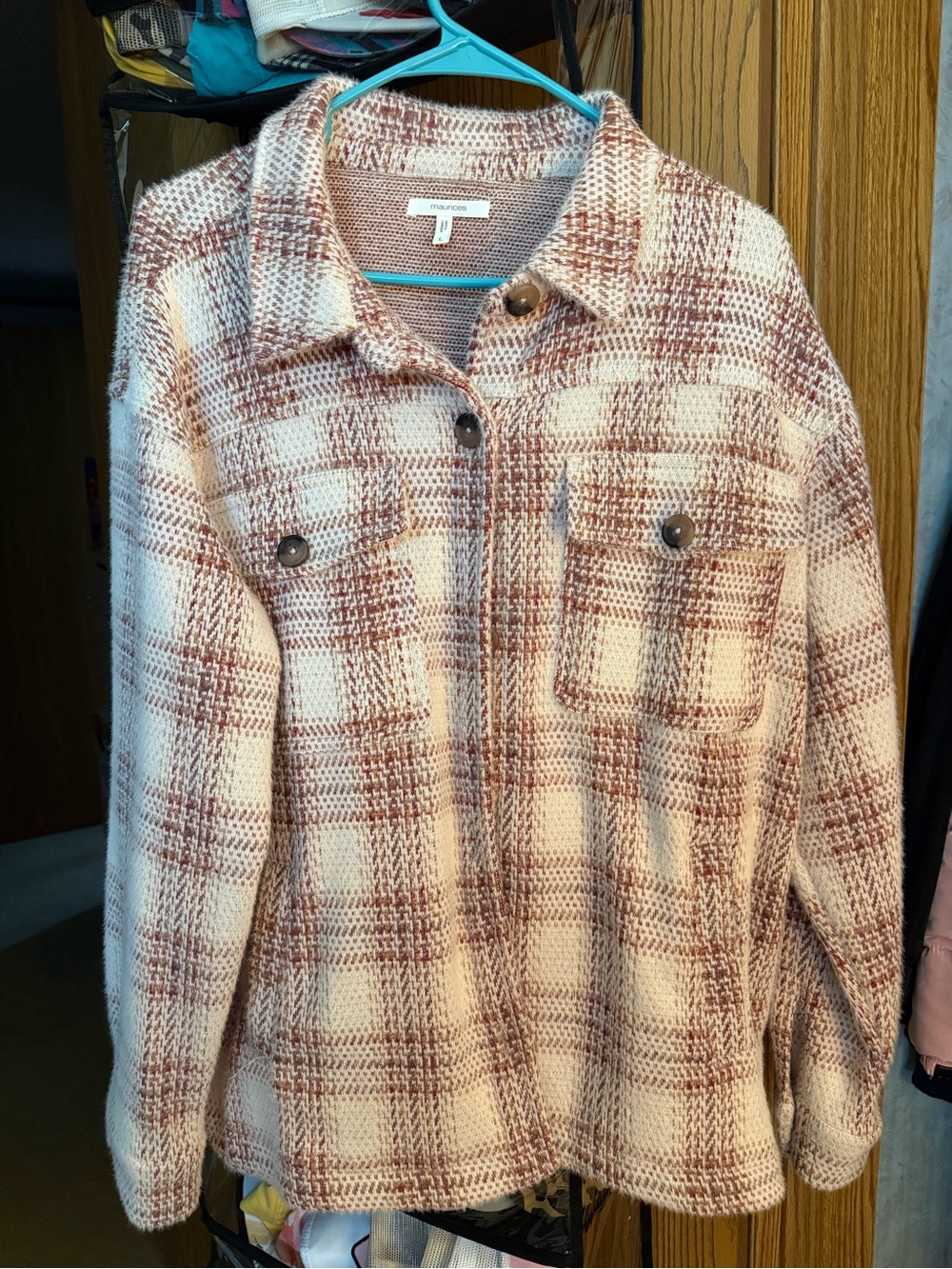 Women’s Maurice’s Plaid Button-Front Shacket Jacket